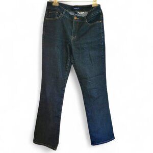 Vintage Bandolino Dark Indigo Straight Leg Jeans Womens 10M Mid-Rise Stretch EUC